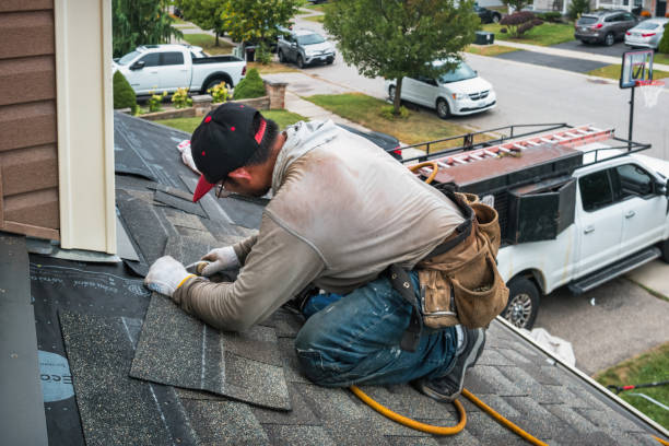 Professional Roofing technician working in Linville, NC